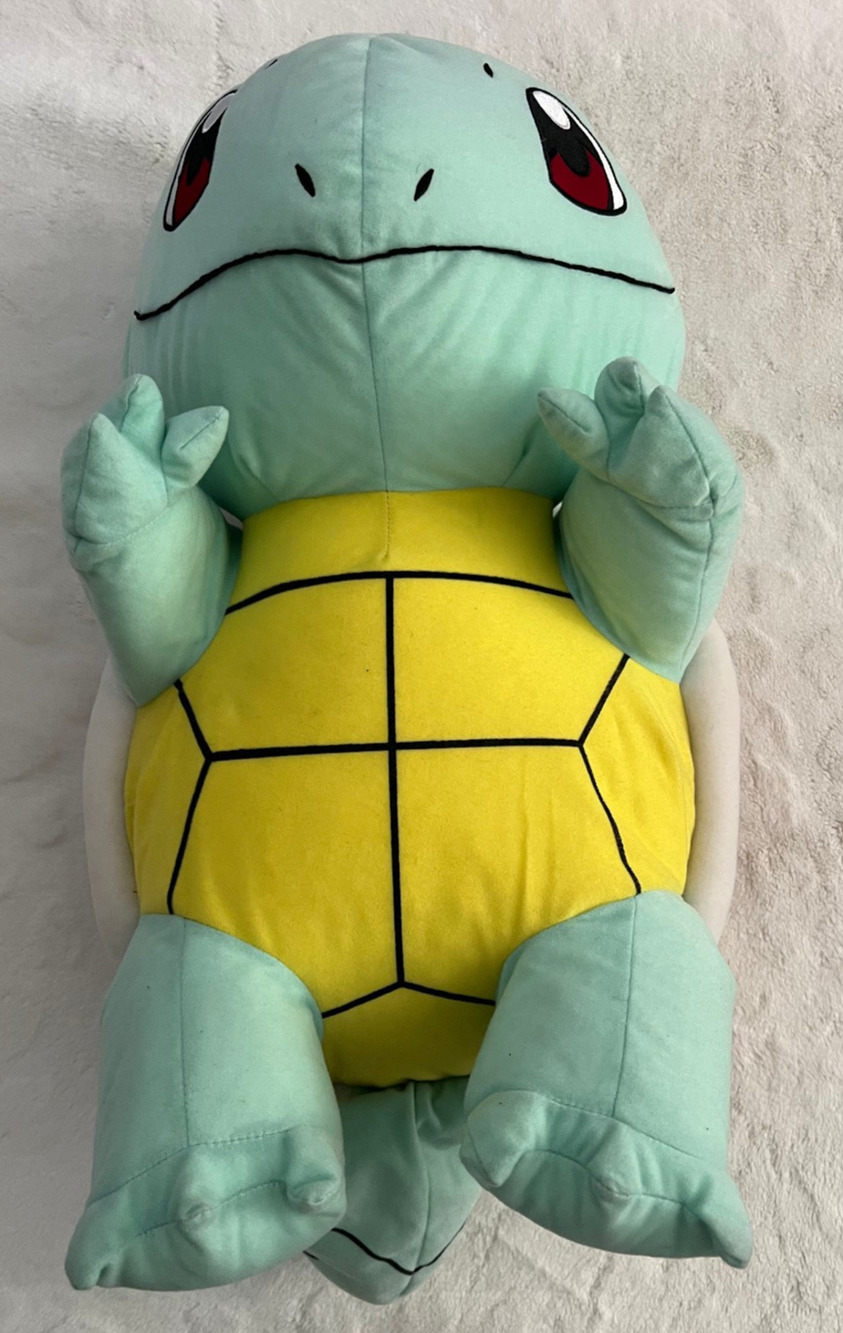 Pokemon Squirtle Jumbo Plush 26 Inch Stuffed Animal Turtle Pillow Toy Large Blue